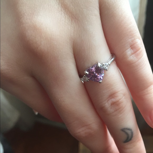 Sterling silver Purple Heart ring SOLD - Picture 1 of 5